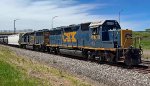 CSX 6158 leads east.